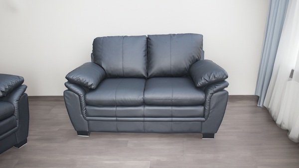 BLACK SOFA SUITES SETTEE 3 2 1 SEATER ARMCHAIR FAUX LEATHER