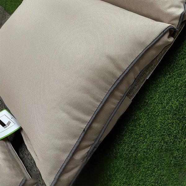 RATTAN RECLINER WICKER GARDEN OUTDOOR SUN LOUNGER  FURNITURE PATIO GREY