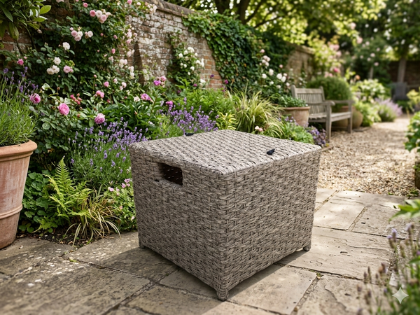 BEIGE NATURAL RECLINER RATTAN WICKER CONSERVATORY OUTDOOR GARDEN FURNITURE SET