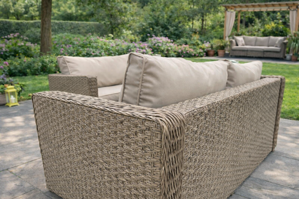 RATTAN RAISING TABLE WICKER CONSERVATORY OUTDOOR GARDEN FURNITURE CORNER COFFEE TABLE DINING BEIGE