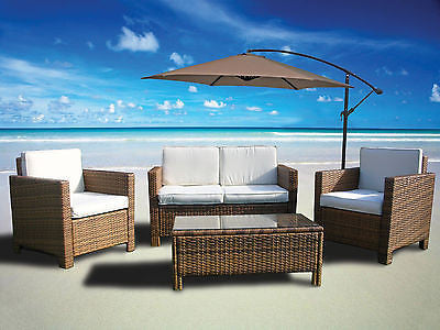 NEW RATTAN WICKER CONSERVATORY OUTDOOR GARDEN FURNITURE SET