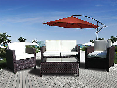 NEW RATTAN WICKER CONSERVATORY OUTDOOR GARDEN FURNITURE SET