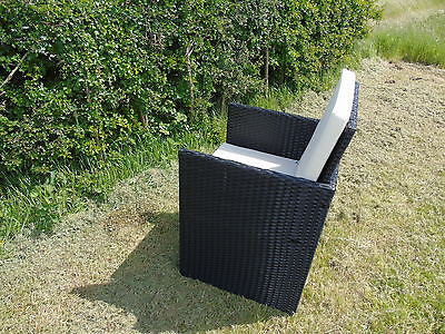 RATTAN WICKER CONSERVATORY OUTDOOR GARDEN FURNITURE PATIO CUBE TABLE CHAIR SET