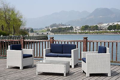 NEW RATTAN GARDEN WICKER OUTDOOR CONSERVATORY FURNITURE TABLE AND CHAIRS SET**