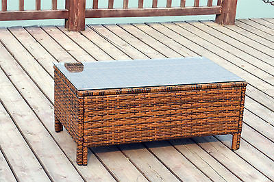 NEW TWIN RATTAN WICKER CONSERVATORY OUTDOOR GARDEN FURNITURE SET