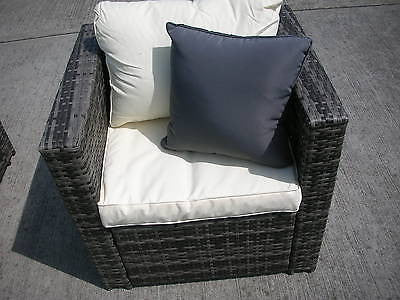 NEW RATTAN WICKER CONSERVATORY OUTDOOR GARDEN FURNITURE SET CORNER SOFA TABLE
