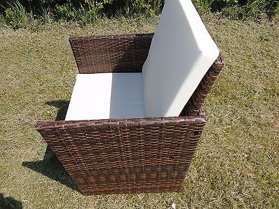 RATTAN WICKER CONSERVATORY OUTDOOR GARDEN FURNITURE PATIO CUBE TABLE CHAIR SET