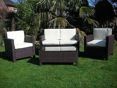 NEW RATTAN WICKER CONSERVATORY OUTDOOR GARDEN FURNITURE SET