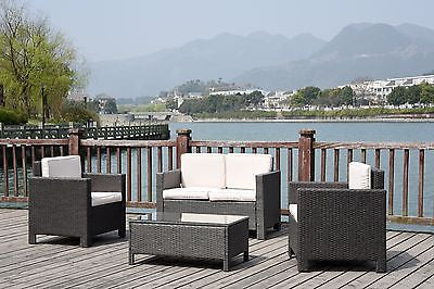 NEW RATTAN WICKER CONSERVATORY OUTDOOR GARDEN FURNITURE SET