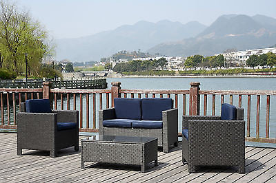 NEW TWIN SOFA SINGLE  RATTAN WICKER CONSERVATORY OUTDOOR GARDEN FURNITURE SET