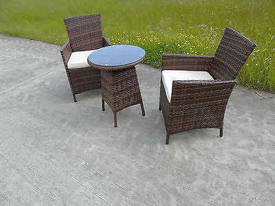 NEW BISTRO 2-4-6 SEATER RATTAN WICKER DINING OUTDOOR GARDEN FURNITURE SET
