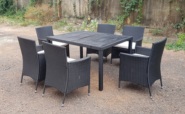 RATTAN WICKER CONSERVATORY OUTDOOR GARDEN FURNITURE PATIO CUBE TABLE CHAIR SET 4/6/8 seater