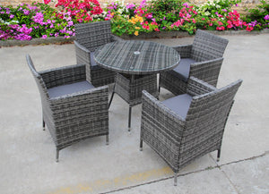 NEW BISTRO 2-4-6 SEATER RATTAN WICKER DINING OUTDOOR GARDEN FURNITURE SET