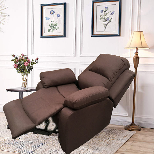 RECLINER LAZYBOY THREE TWO ONE SOFA SUITES SETTEE BROWN FABRIC 3 2 1 SEATER