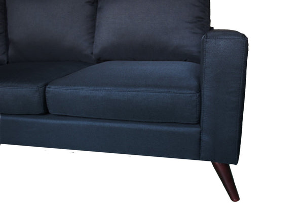 CORNER SOFA SUITES SETTEE BLACK SEATER ARMCHAIR FAUX LEATHER CHAIR