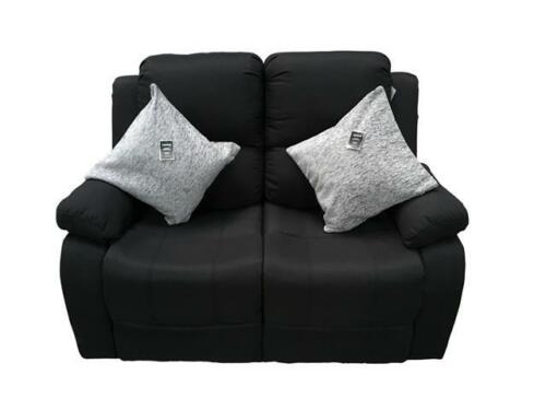 RECLINER LAZYBOY SINGLE CHAIR BLACK SOFA SUITES SETTEE GREY FABRIC 3 2 1 SEATER